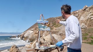 THICK PAINT plein air OIL PAINTING [upl. by Osnerol]