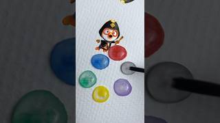 Pororo chartoon character full color art colormixing drawing mixart favoritethings [upl. by Retrak557]