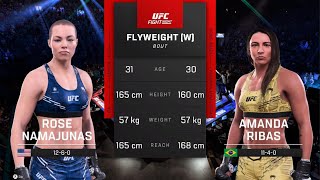 UFC Fight Night Ribas vs Namajunas  UFC 5  PS5 [upl. by Jarrad]