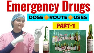 emergency drugs II emergency medicine II dose route amp uses II সম্পূর্ণ বাংলাতে II [upl. by Meil]