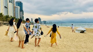 【🇻🇳 4K】Vietnam Walking Tour  Da Nang Beach at Afternoon 🏖 [upl. by Eidassac814]