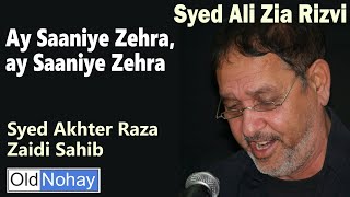 Ay Saaniye Zehra  Syed Akhter Raza Zaidi Sahib [upl. by Casi]