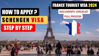 How To Apply Schengen Visa 2024  Apply France Tourist Visa Online   Process and Documents [upl. by Novhaj]