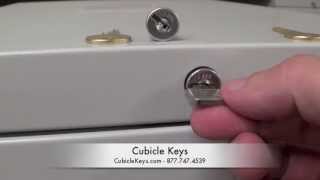 HON Lock Core Install Removal Replacement Cubicle Keys [upl. by Trocki370]