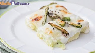 Crepes alla crema di asparagi  Ricetta in 1 minuto [upl. by Nilloc150]