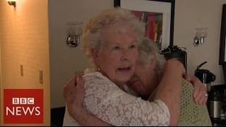 Record breaking twins meet after 78 years apart  BBC News [upl. by Gilemette]