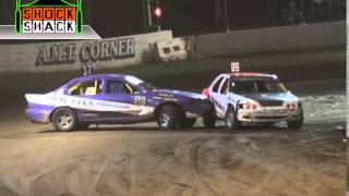 Production Sedans  AMain  Australian Title  Gympie Speedway  250414 [upl. by Milt]