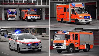 Kellerbrand mit Menschrettung  Feuer Y  Einsatzfahrten an der F25 der Berufsfeuerwehr Hamburg 🚒 [upl. by Ahsot]