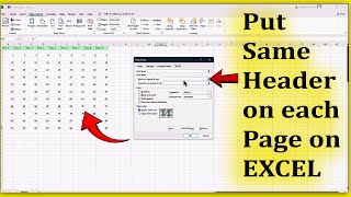 How to put same header on each page in ms excel [upl. by Etsyrk204]