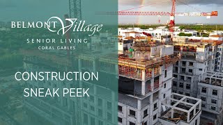 Topping Out Drone Footage  Belmont Village Coral Gables [upl. by Ahsienor]