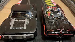 Scalextric Batmobile 1966 v The Batman 2022  Race For The Fastest Lap ScalextricInMyGarage1 [upl. by Buller]