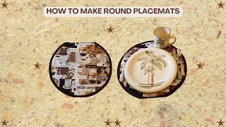 HOW TO MAKE ROUND DECORATIVE PLACEMATS [upl. by Odnomra]