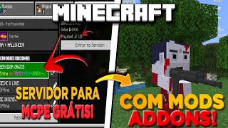 Como CRIAR um SERVIDOR de GRAÇA com ADDONS e MODS no MINECRAFT BEDROCK MCPE realms grátis 2024 [upl. by Etteb592]