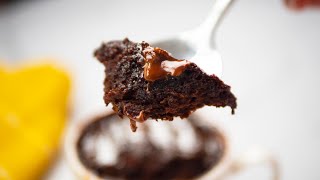 1 Minute Perfect Chocolate Mug Cake in Microwave [upl. by Ynogoham]