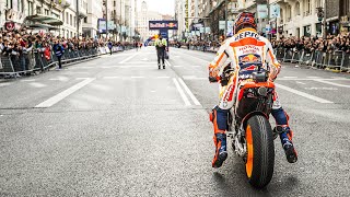 Marc Marquez Takes Over the Streets of Madrid 🇪🇸🏍️ [upl. by Llewsor]