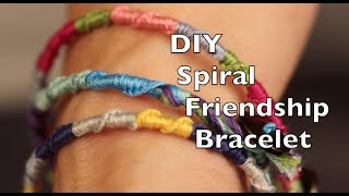 DIY Friendship Bracelet  Easy Spiral Tutorial [upl. by Oaks]