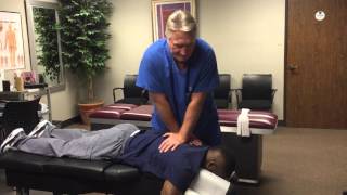 Houston Chiropractor Dr Gregory Johnson Adjusting Joseph Mosley Massage Therapist [upl. by Silohcin520]