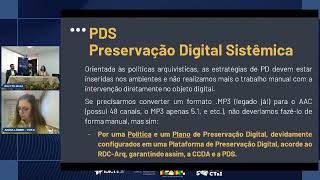 Governança da Preservação DigitalTecnologias para Informação e ComunicaçãoIBICTProfDaniel Flores [upl. by Edholm]