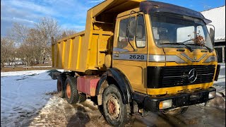 Mercedes benz 2628 6x4 dumper tipper [upl. by Annahsat]