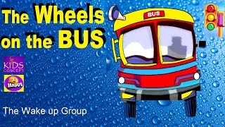 THE WHEELS ON THE BUS  with Lyrics  nursery rhymes [upl. by Nnaeirual147]