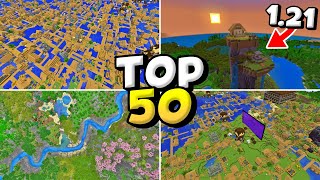 🔥 TOP 50 GOD SEEDS Best seeds for minecraft survival 1213 minecraft pe amp bedrock edition seeds [upl. by Ayal]