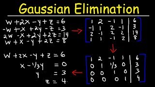 Gaussian Elimination With 4 Variables Using Elementary Row Operations With Matrices [upl. by Colet]