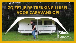 Campooz Trekking luifel snel opzetten  In 10 stappen aan je caravan  Caravanning instructie [upl. by Voltmer]