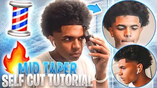 MID TAPER SELFCUT TUTORIAL 🔥💈 [upl. by Seadon]