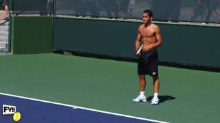 Nicolas Almagro Hitting Forehands and Backhands in Slow Motion HD  Indian Wells Pt 03 [upl. by Nillor]