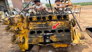 Komatsu Dozer Engine Broke due to Overheating now how Expert Mechanics Repair Engine Amazing process [upl. by Perkins]