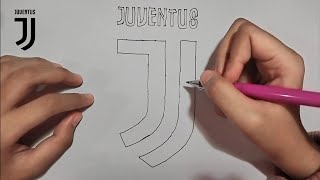 CARA MENGGAMBAR JUVENTUS FC  HOW TO DRAW JUVENTUS FOOTBALL CLUB [upl. by Eisak839]