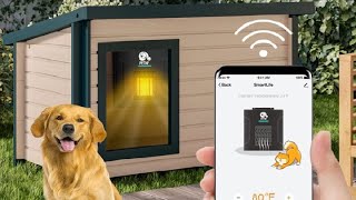 Dog House Heater with Thermostat amp App Remote Control Consume Only 300W Safe Heater Review Keeps o [upl. by Adin948]