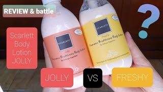 REVIEW Scarlett Whitening Body Lotion Jolly  Jolly vs Freshy [upl. by Dell]