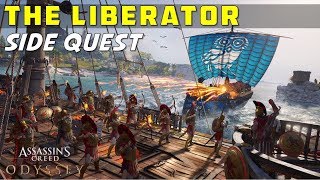 The Liberator Free the Captain amp Crew Destroy Spartan Ship  ASSASSINS CREED ODYSSEY [upl. by Foss3]