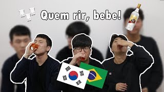 REACT Coreanos reagindo a memes brasileiros Quem rir bebe 🇰🇷 [upl. by Refotsirc]