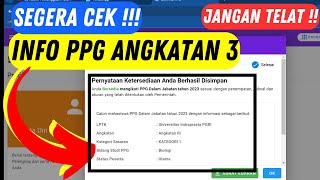 HASIL PRETEST DAN INFO PPG ANGKATAN 3  PPG  TERBARU [upl. by Eniwtna]