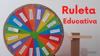 COMO HACER UNA RULETA DE CARTÓN EDUCATIVA [upl. by Leland]