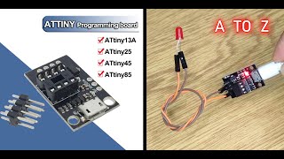 Pluggable ATTINY Development Board For ATtiny13AATtiny25ATtiny45ATtiny85 Programming Micro Usb [upl. by Atsirhc748]