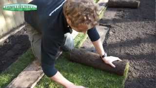 How to Lay Turf  Laying Lawn Turf [upl. by Longawa]