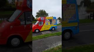 ice cream van in a convoy at crew with 84 vans for guinness wolrd record [upl. by Ynahpets]