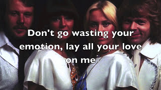 ABBA  Lay All Your Love On Me Lyrics [upl. by Beaston]