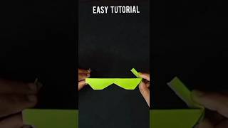 How to make Easy Paper Glasses Tutorial origami glasses paperglassesshortsvideoshortfeedshorts [upl. by Nerat]