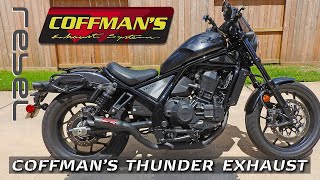 REBEL1100 Coffmans THUNDER Exhaust for the 2021 Honda Rebel 1100 [upl. by Ellery564]