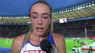 Eilish McColgan GBR after winning silver in the 5000m [upl. by Yrret]