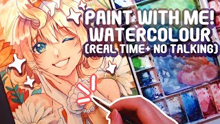 Paint With Me Watercolour  Real Time  No Talking [upl. by Psyche]