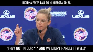 Indiana Fever Coach Says Officials Rattled Her Team indianafever [upl. by Aprilette]