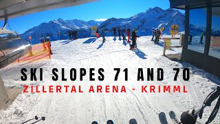 This is What it Looks Like To Ski Slopes 71 and 70 in Zillertal Arena  Krimml [upl. by Cutlor]