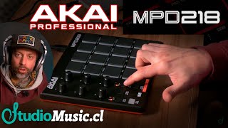 Controlador Midi Akai MPD 218 Review y Tutorial 😎👊 StudioMusiccl [upl. by Leitman]