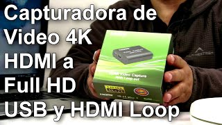 📹 Capturadora HDMI 4K a USB y HDMI Loop Full HD [upl. by Irra]