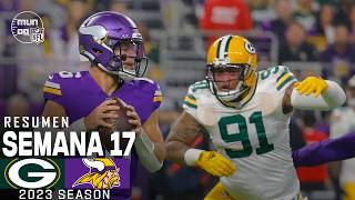 Green Bay Packers vs Minnesota Vikings  Semana 17 NFL 2023  NFL Highlights Resumen en español [upl. by Ahsitneuq]